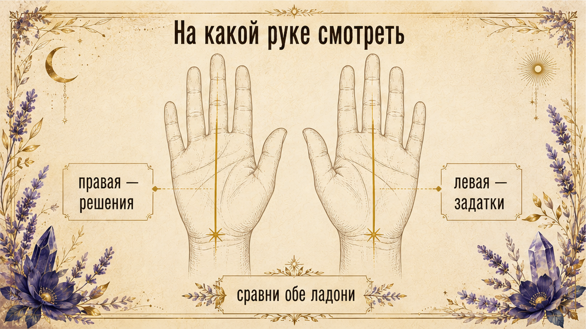 Сравнение: на какой руке смотреть линию судьбы — правая и левая